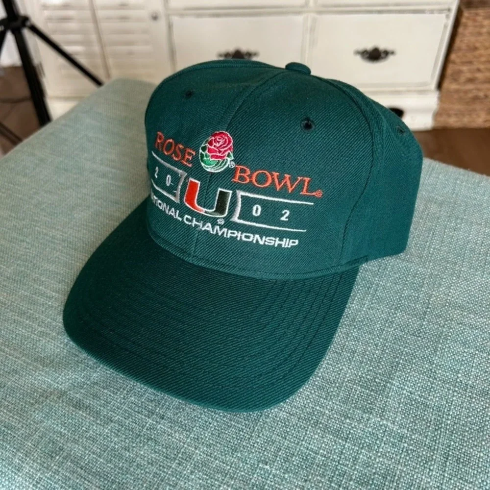 VTG Headmaster 2002 Rose Bowl National Champs Univeristy of Miami Hurricanes Cap